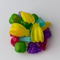 Set 20 cuburi de gheata in forma de fructe, reutilizabile, multicolor, Vivo 19486